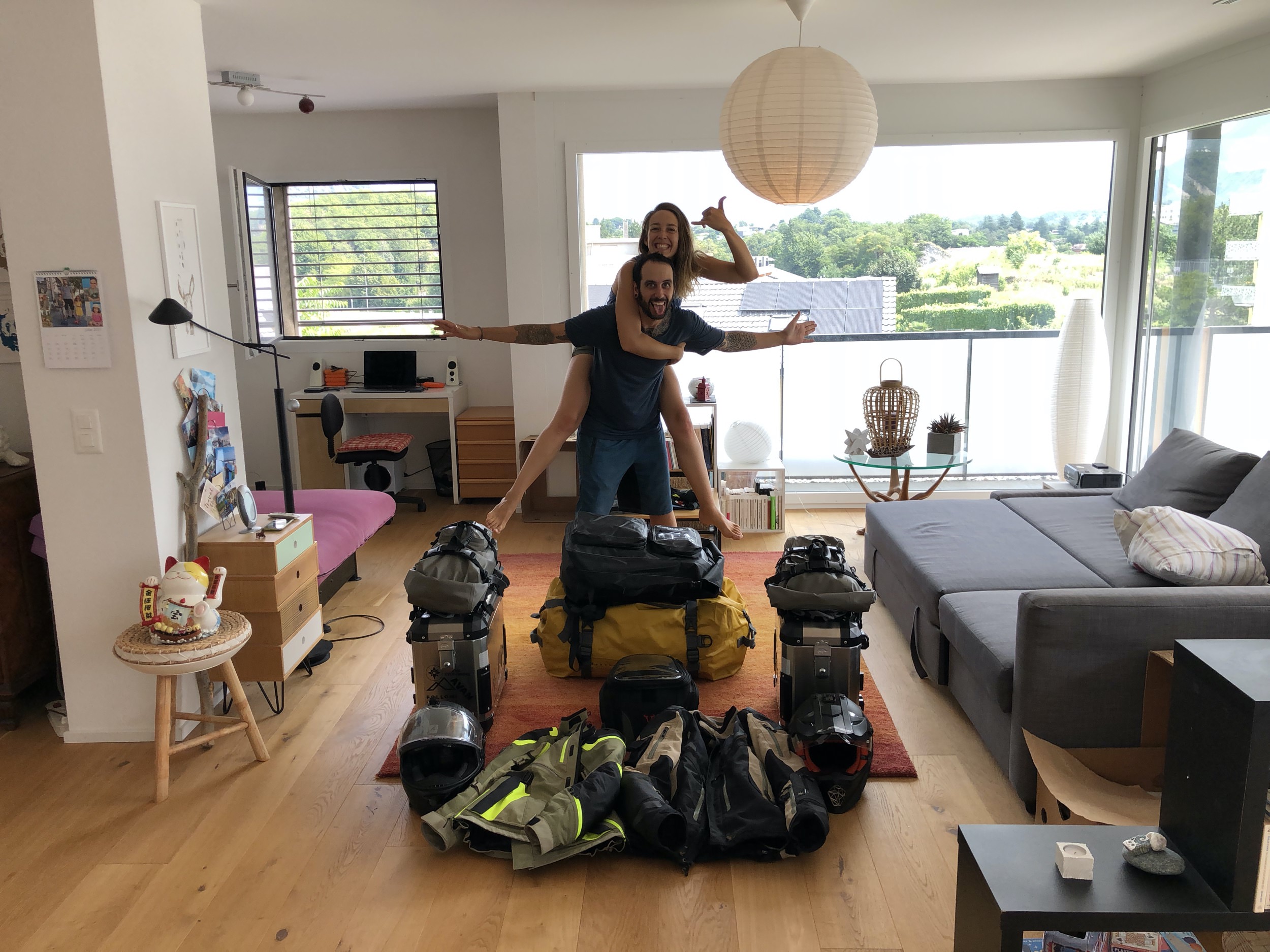 Vins and Naya on departure day, Valais, July 27 2021