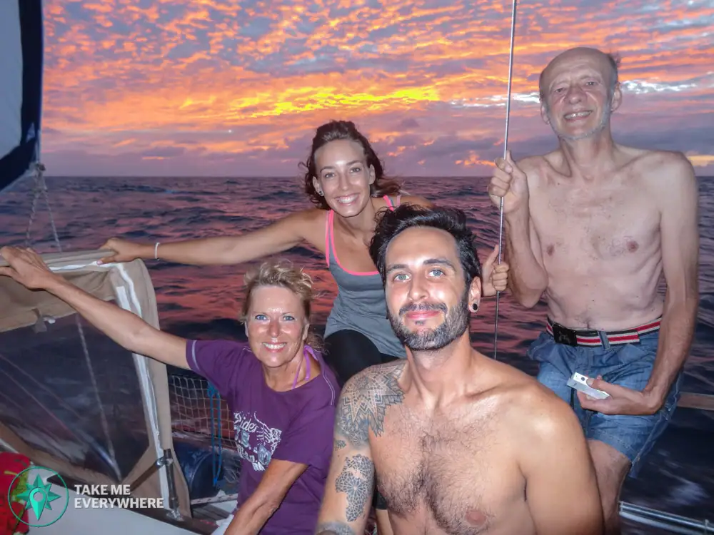 Équipage transatlantique Take Me Everywhere — Vins, Nathalia, Patrice et Michèle