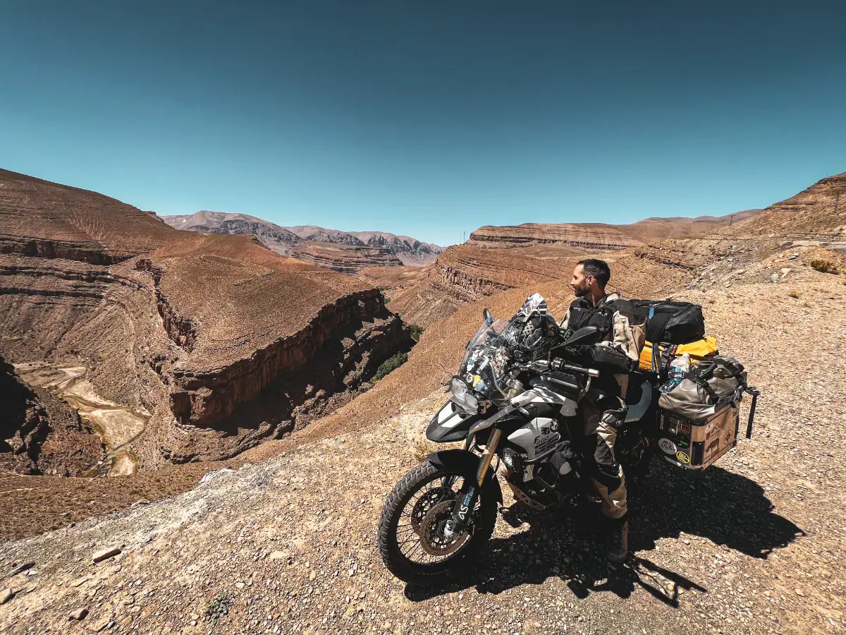 Motorcycle couple Morocco