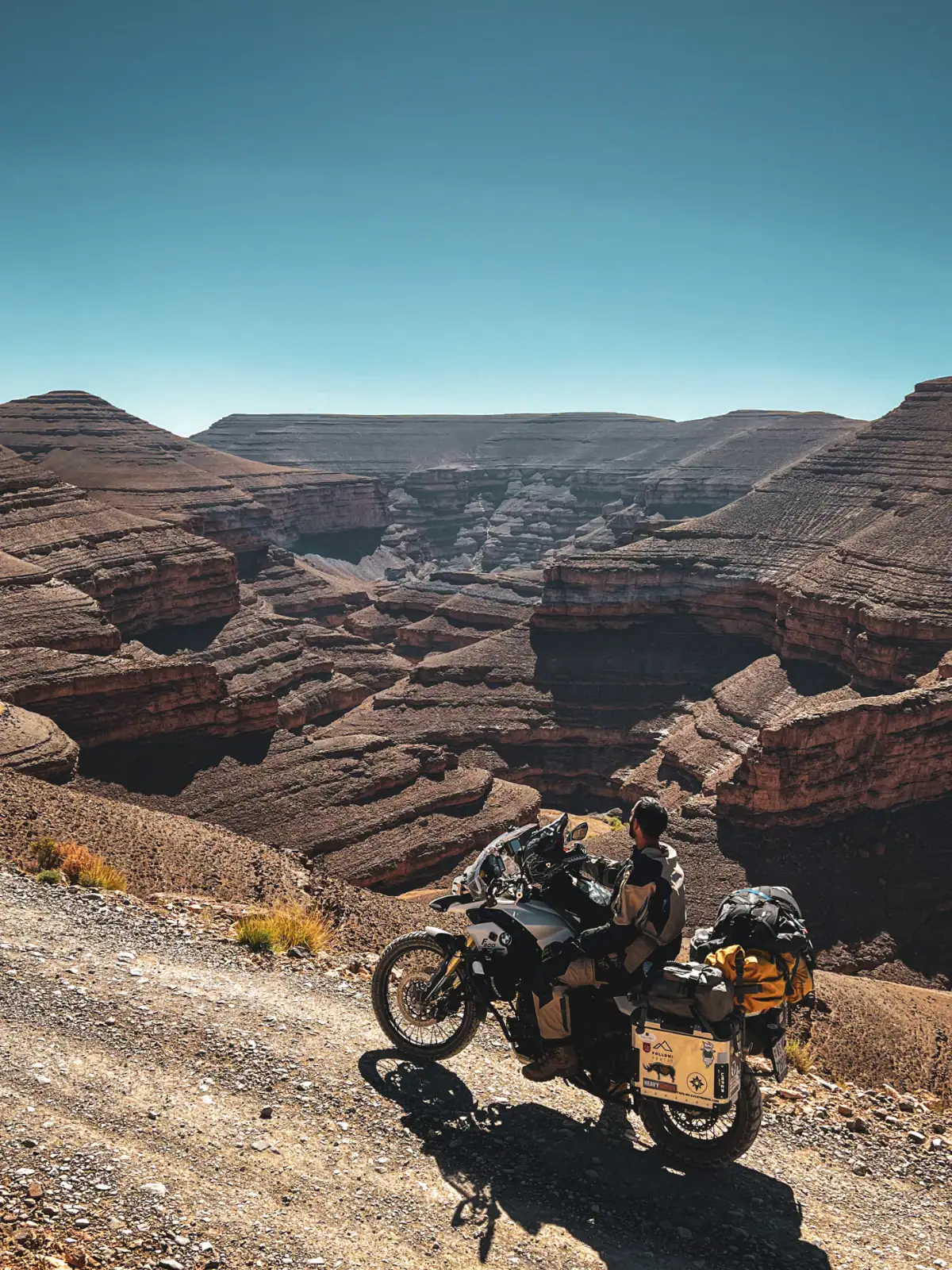 Motorcycle couple Morocco road trip