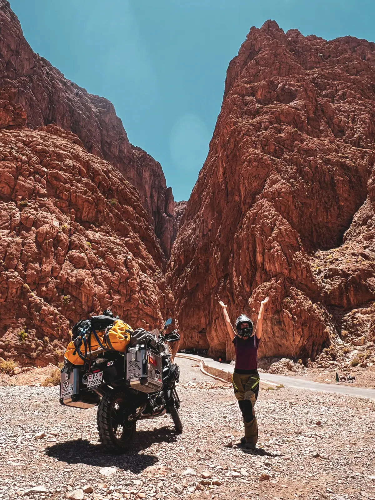 Motorcycle couple Morocco