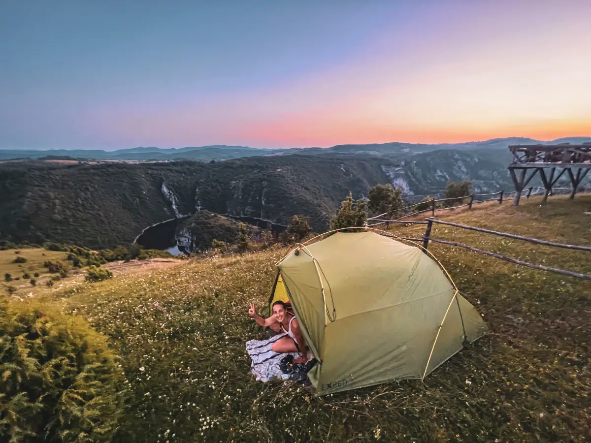 Uvac River canyon, Serbia — the serpentine river from above
