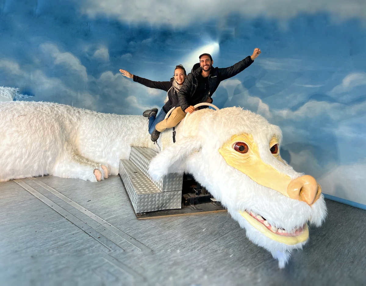 The real Falkor dragon at Bavaria Filmstadt, Munich — Take Me Everywhere motorcycle journey