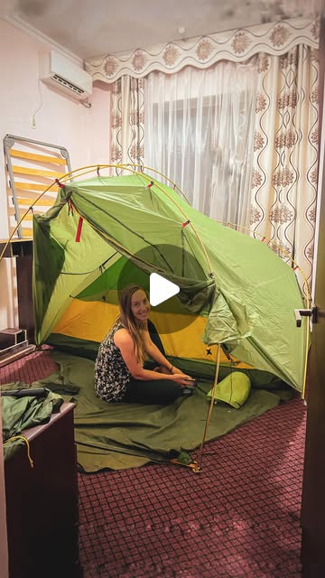 Hotel room infested with mosquitoes in Béïnou — we pitched our tent inside