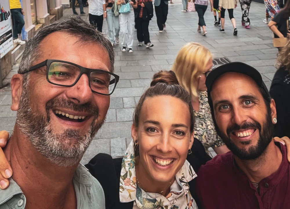 Motorbike travel couple