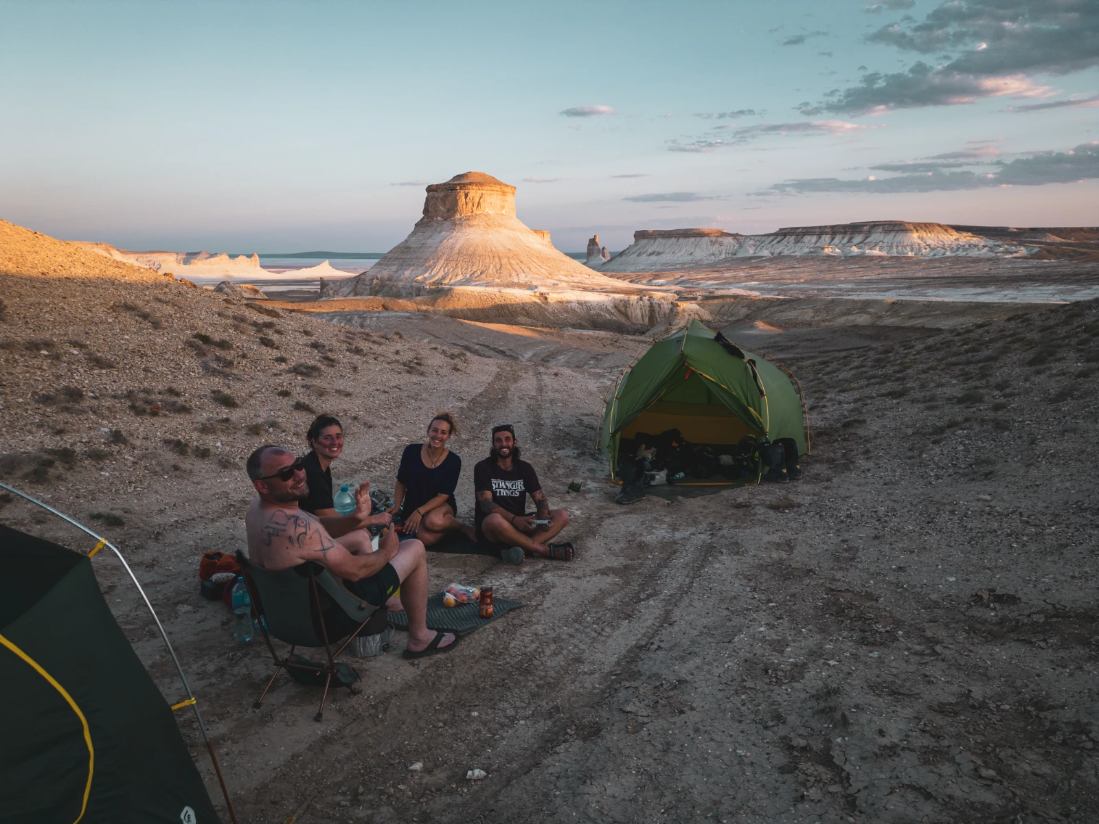 Second bivouac Mangystau Bozjyra wild camping
