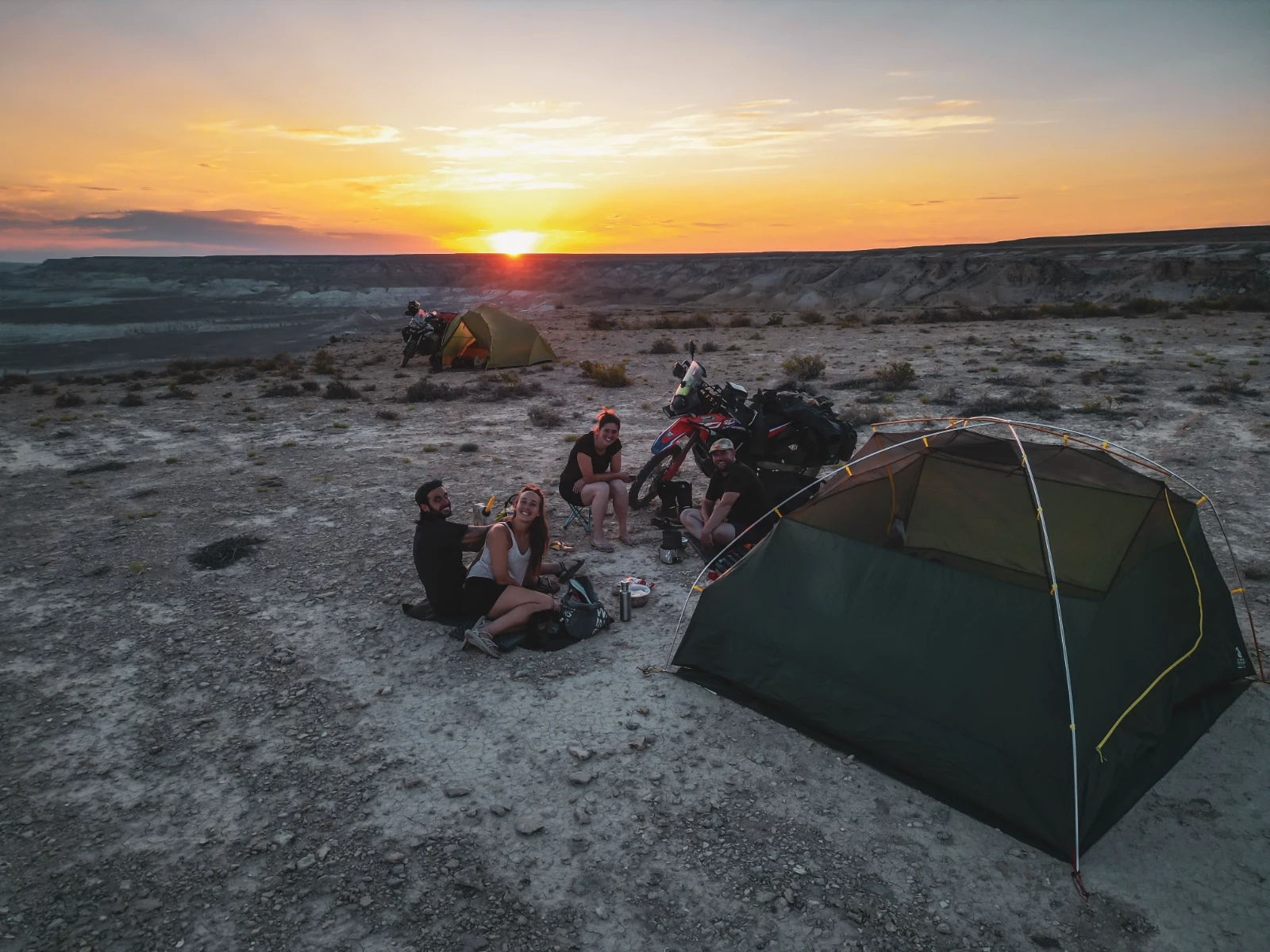 First bivouac Mangystau with friends