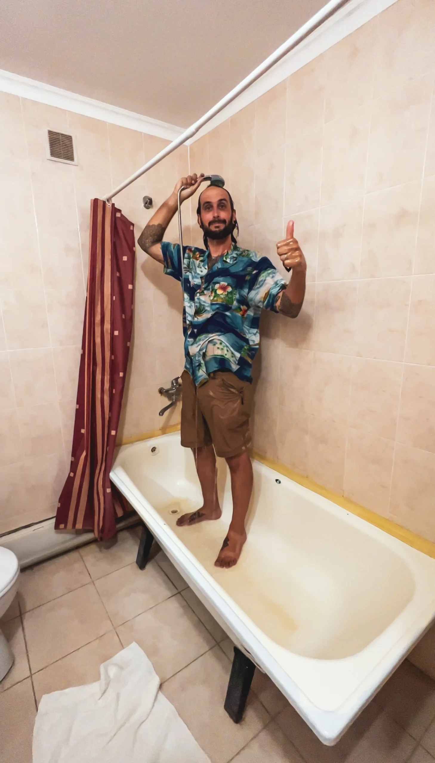 Taking a shower after the desert — Zhanaozen