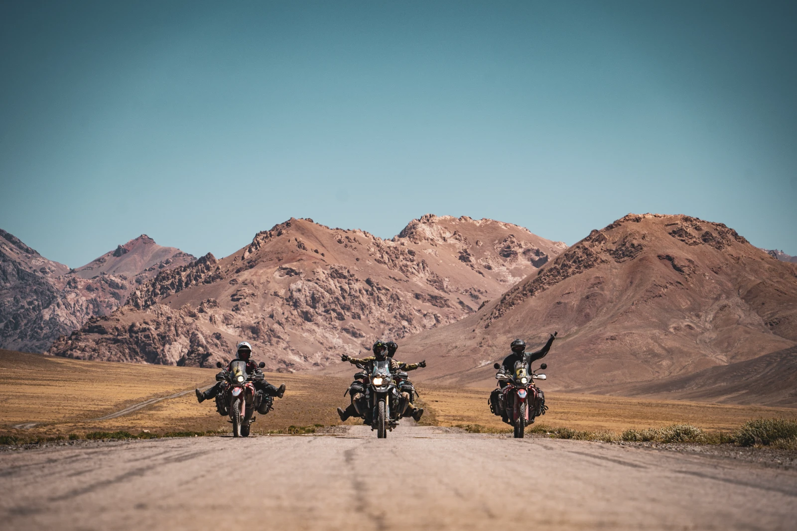The crew riding the Pamir Highway together