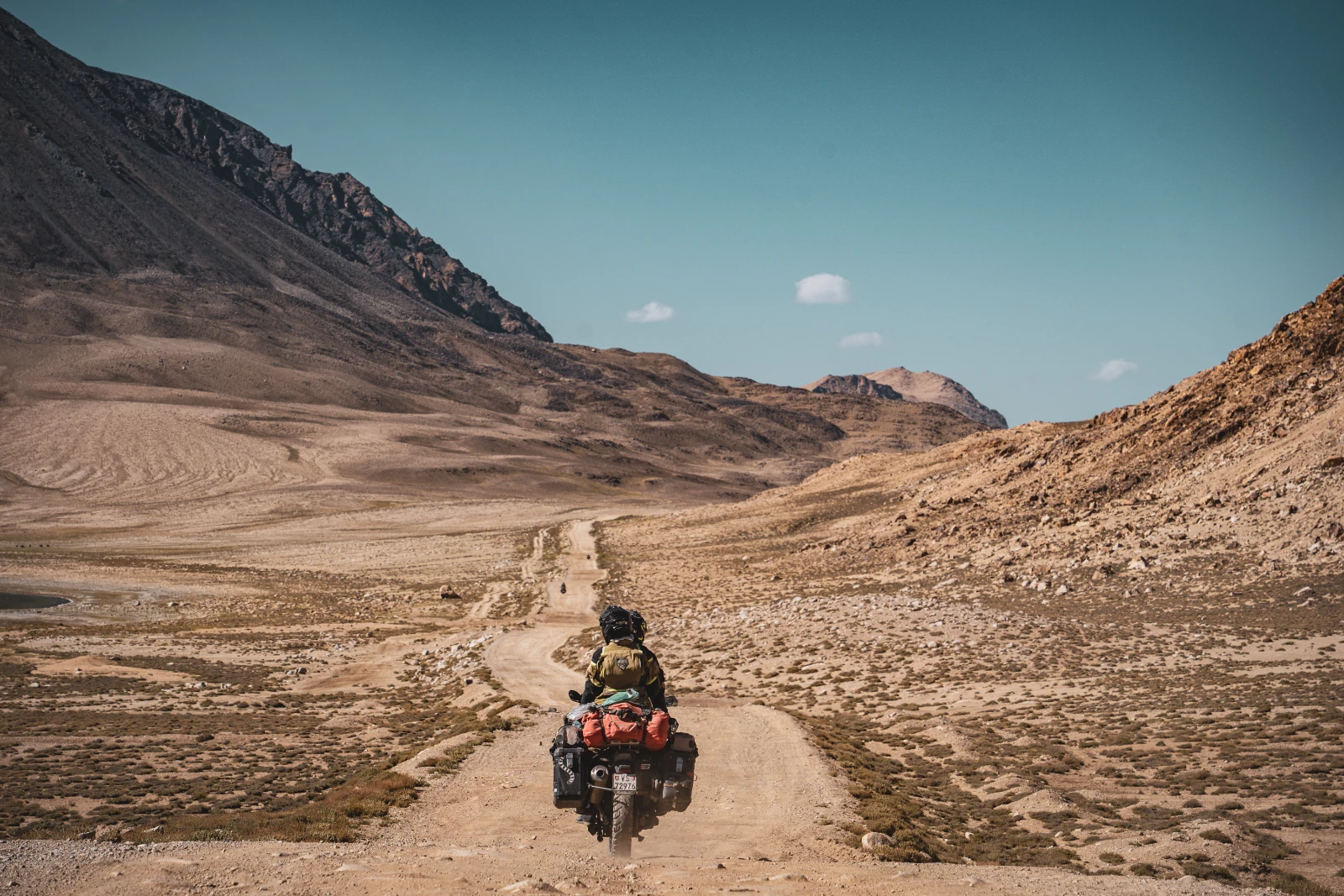 The beautiful Wakhan Valley road along the Afghan border in Tajikistan