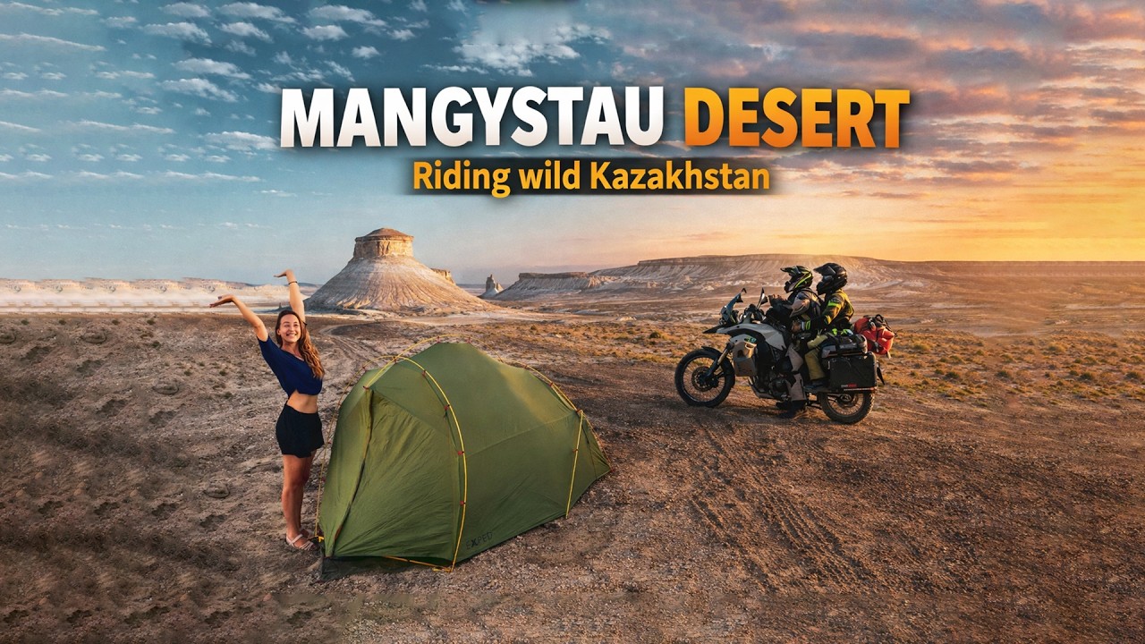 Full vlog — Riding the Mangystau Desert by motorcycle