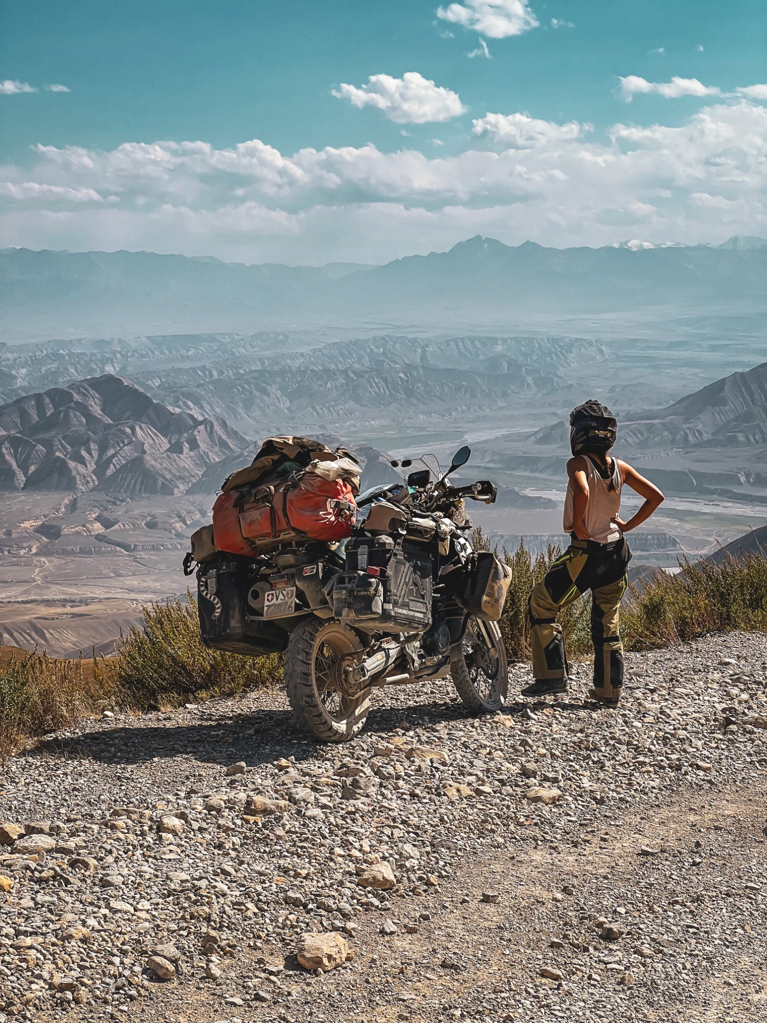 Kyrgyzstan motorcycle steppe travel