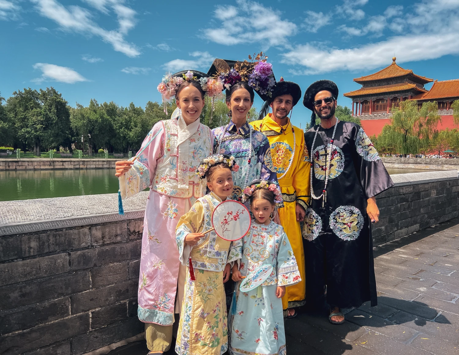 Forbidden City Beijing traditional costume travel friends