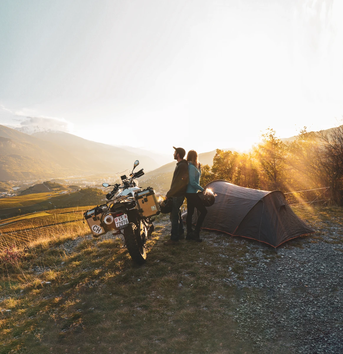 Wild camping in Valais to test the gear before departure