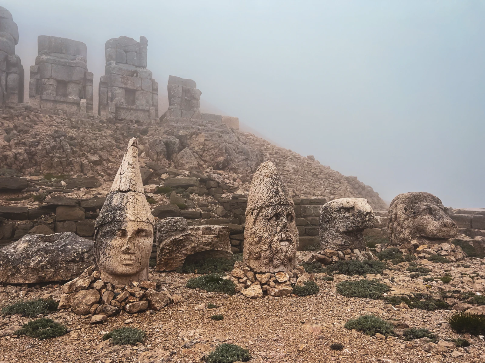 Ancient stone statues at Nemrut Dagi, Turkey