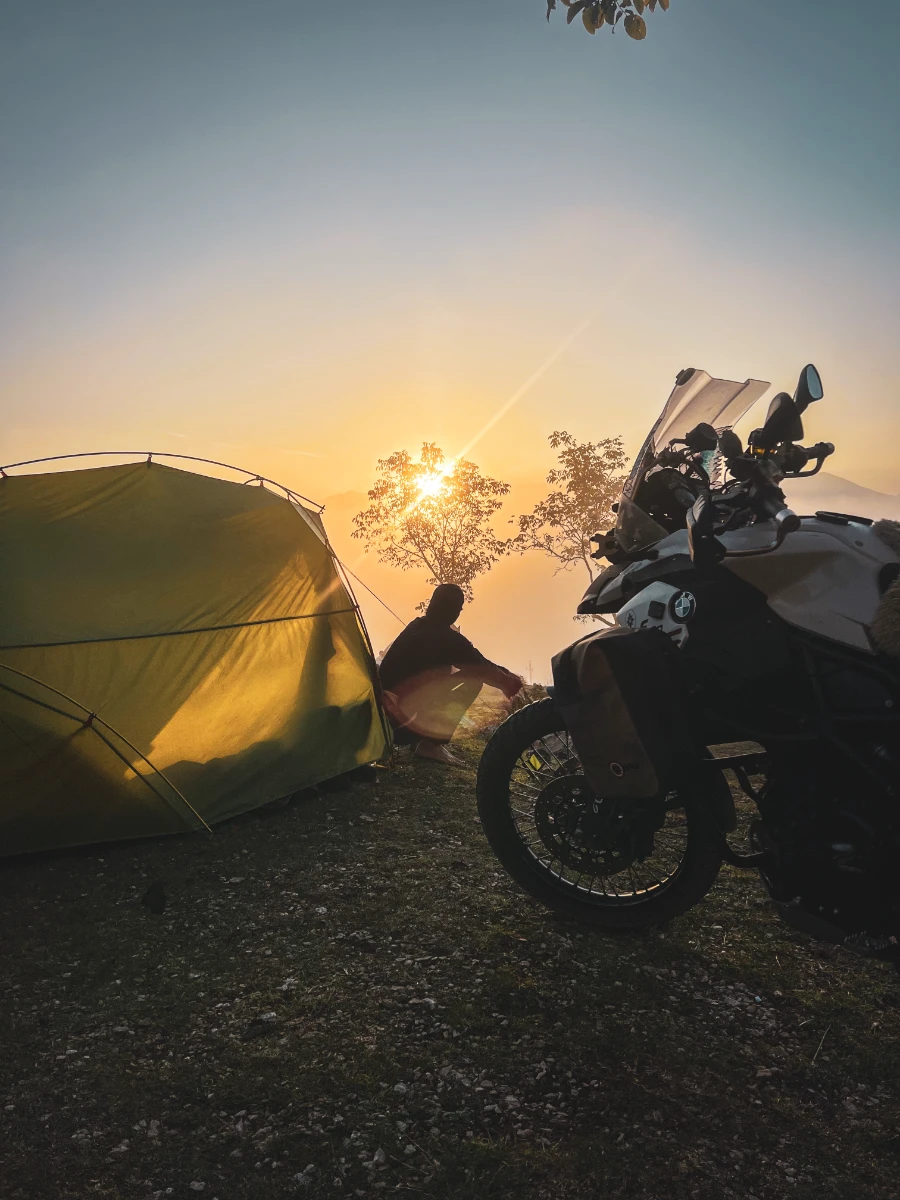 Wild camping in Albania