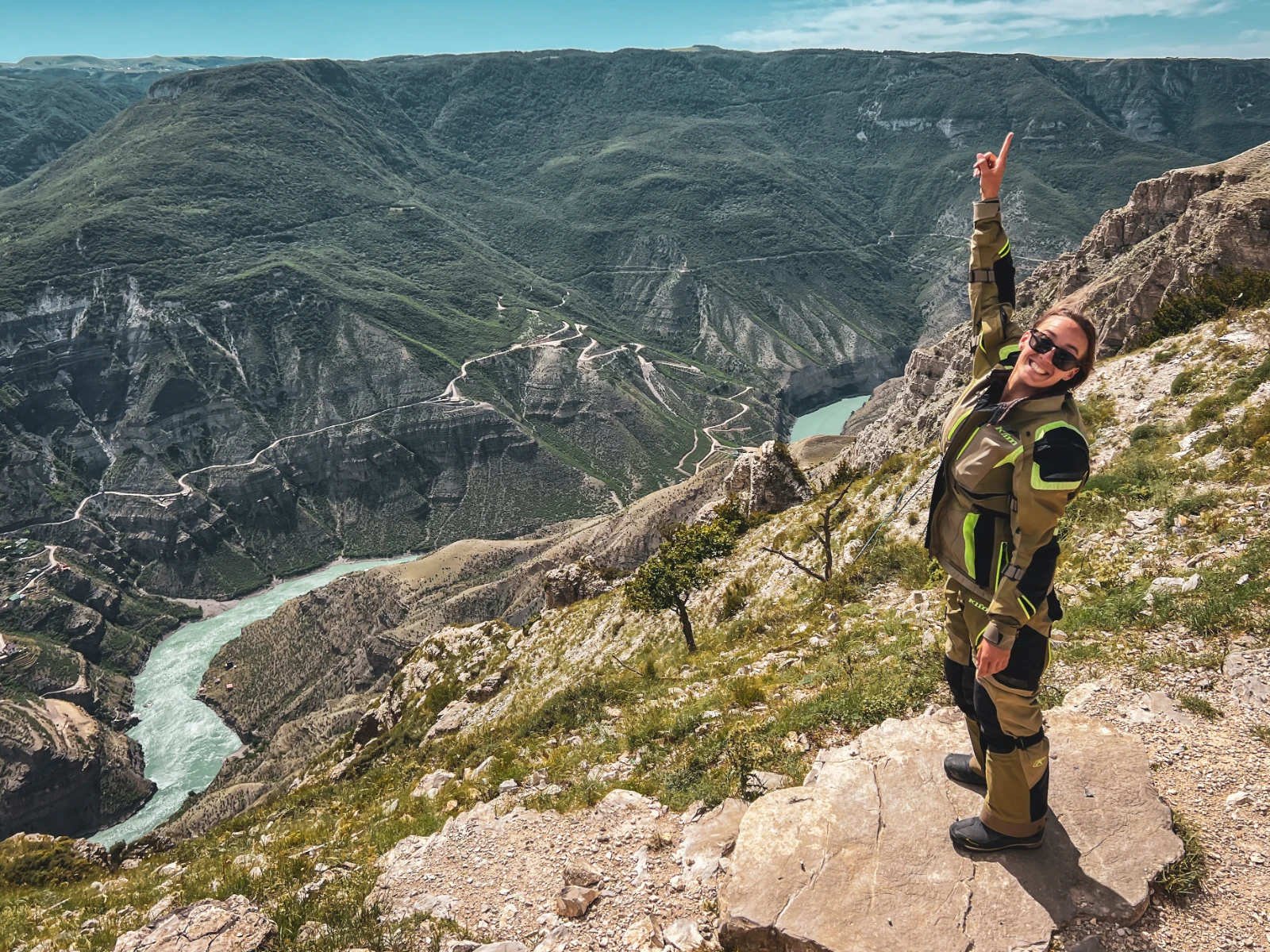 Natha overlooking Sulak Canyon in Dagestan, Russia