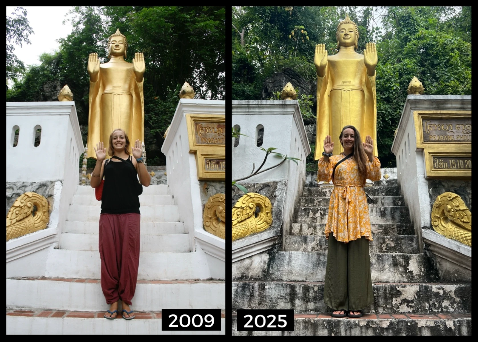 Luang Prabang 2009 versus 2026 comparison motorcycle travel return
