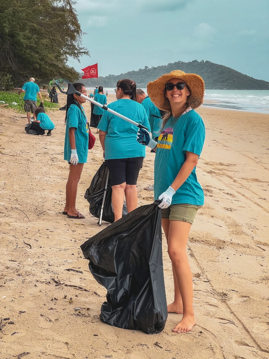 motorcycle travel Rayong Thailand beach dogs morning walk