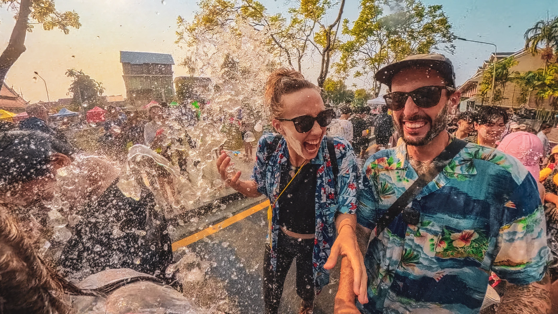 motorcycle travel Thailand Chiang Mai Songkran water festival