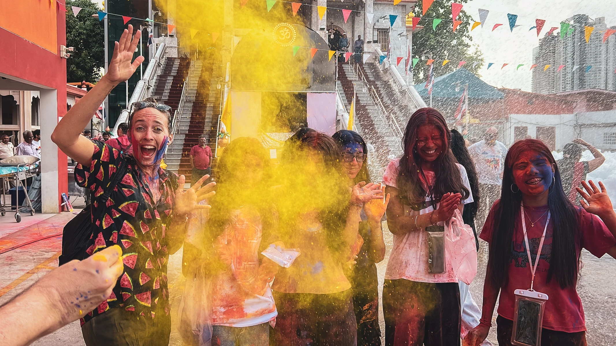 Bangkok Holi festival Thailand colors