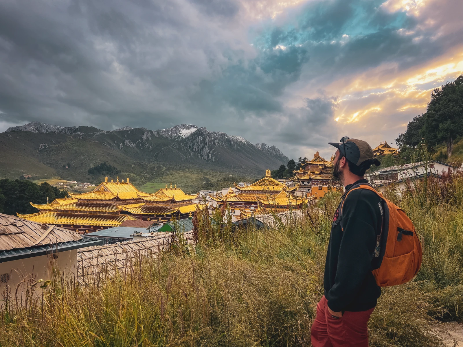 motorcycle travel Langmusi Historical Tibet monastery China