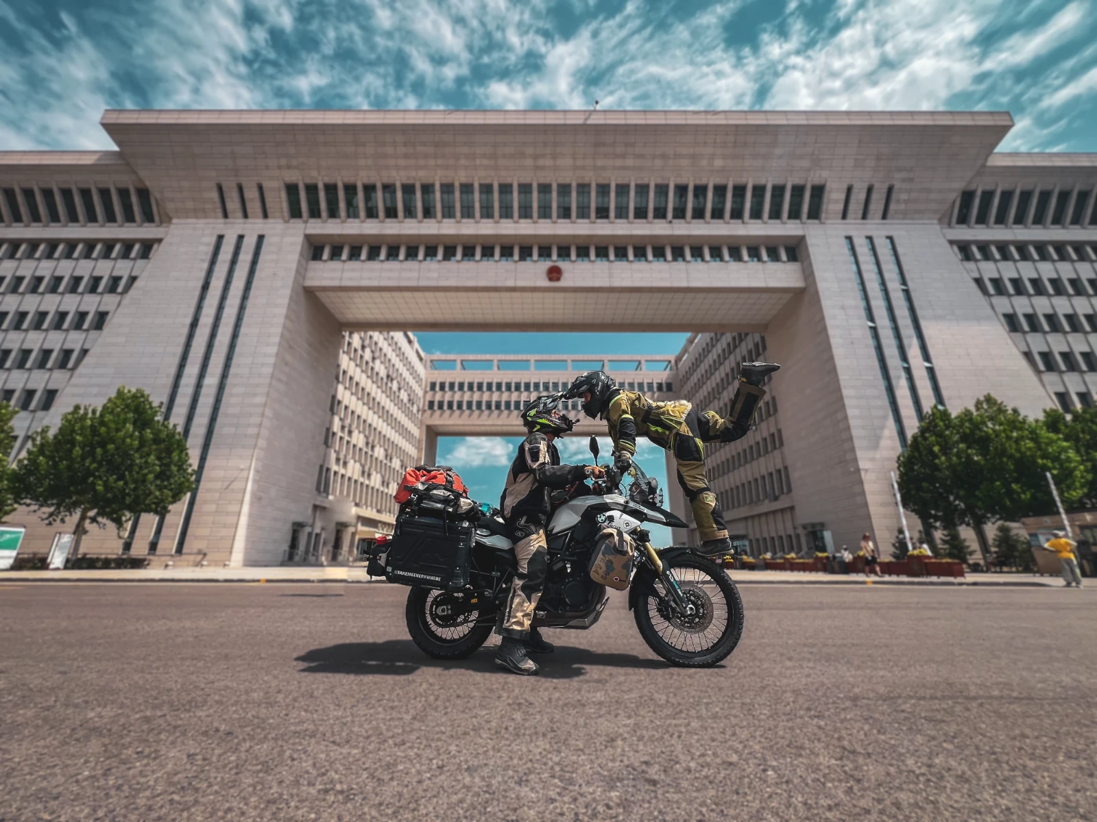 motorcycle travel China Horgos border crossing Falkor Kazakhstan