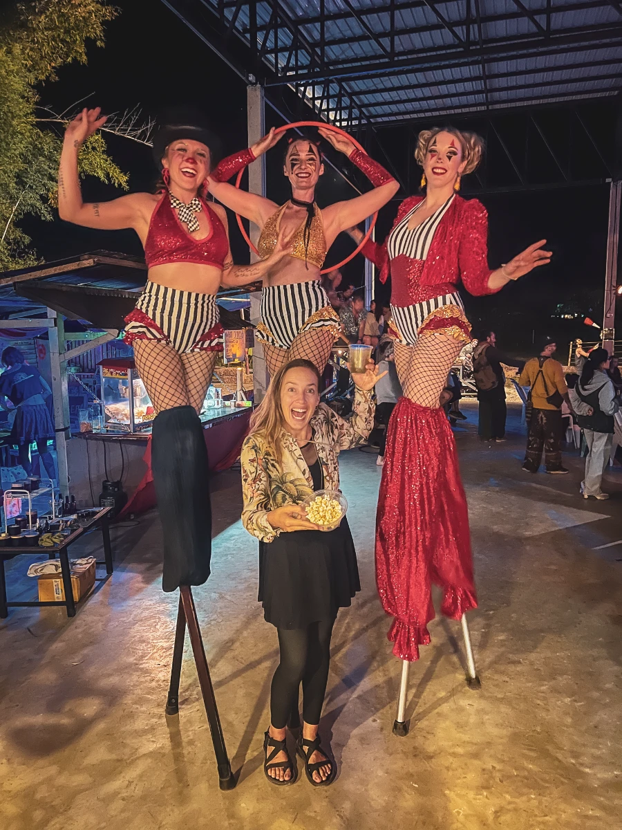 Pai circus hippie town Thailand