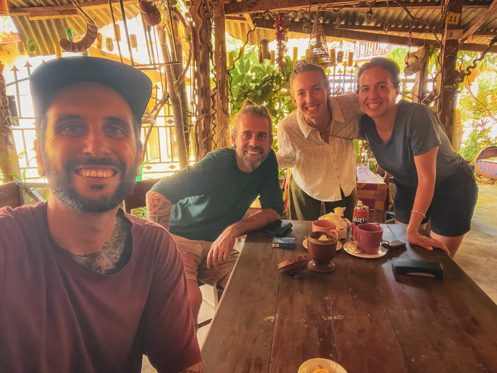 motorcycle travel Laos Swiss friends reunion Luang Prabang