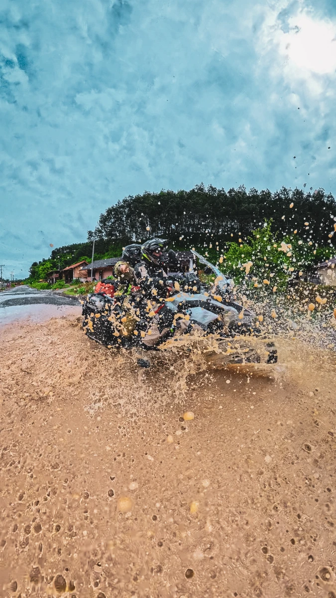 motorcycle travel Laos road after China border stark contrast