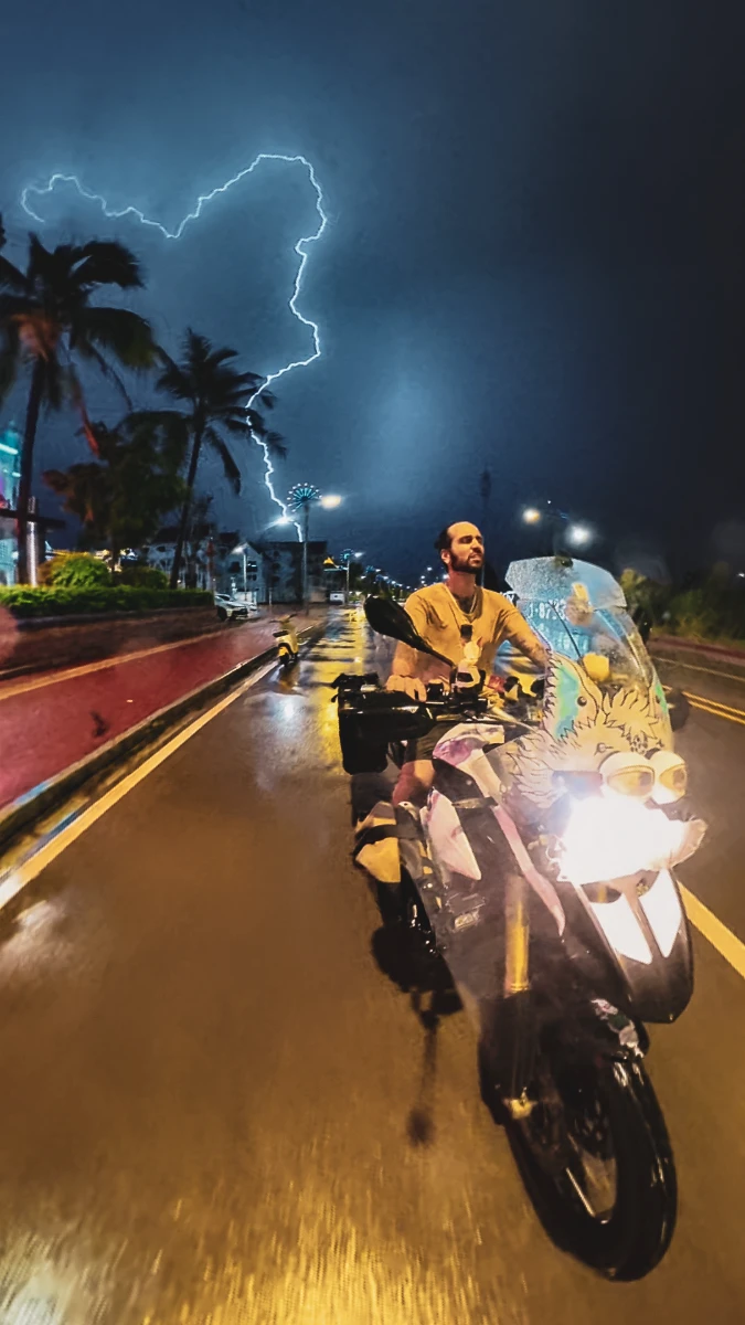 China thunderstorm ride Falkor night