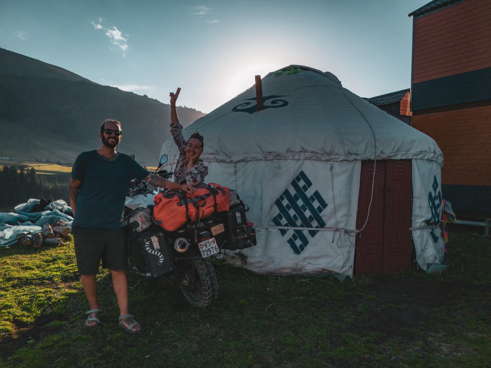 Xinjiang yurt motorcycle